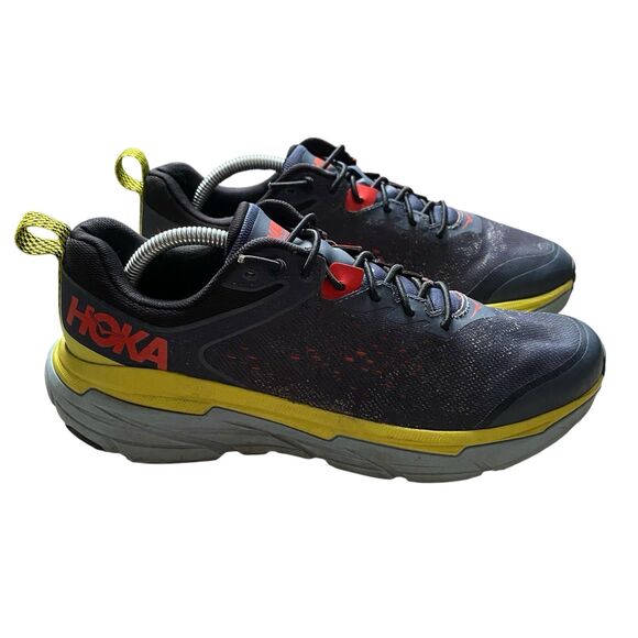 Hoka One One Challenger RTR 6 Men’s EU 9.5 43.5 Gray Red Yellow Running Lace Up - Picture 1 of 11